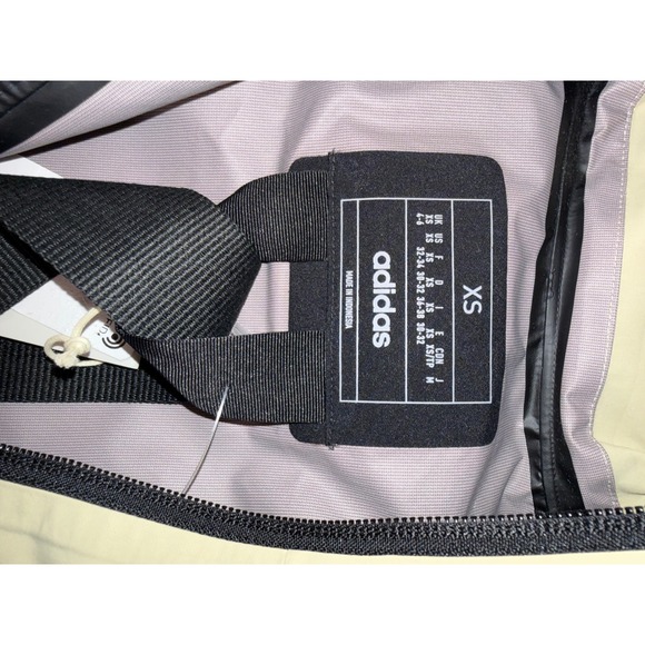 Adidas MYSHELTER RAIN.RDY Jacket Beige Tan Waterproof Hooded Coat XS Women's - Picture 11 of 16